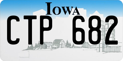 IA license plate CTP682