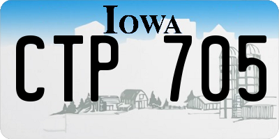 IA license plate CTP705