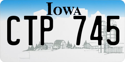 IA license plate CTP745