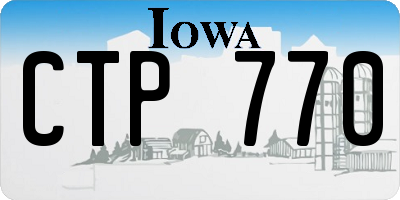 IA license plate CTP770