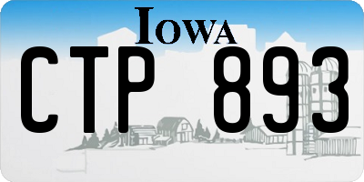 IA license plate CTP893
