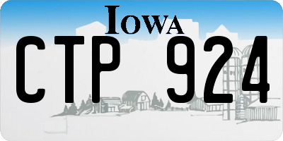 IA license plate CTP924