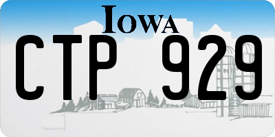 IA license plate CTP929
