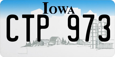 IA license plate CTP973