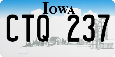 IA license plate CTQ237