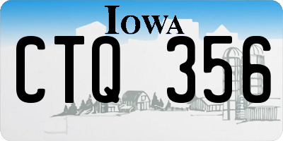 IA license plate CTQ356