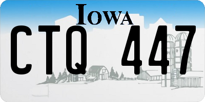 IA license plate CTQ447