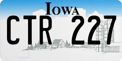 IA license plate CTR227