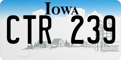 IA license plate CTR239