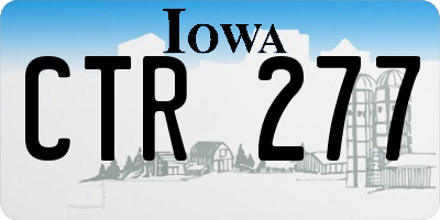 IA license plate CTR277