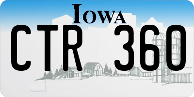 IA license plate CTR360