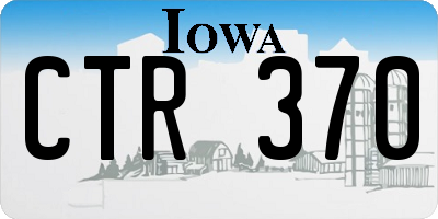 IA license plate CTR370