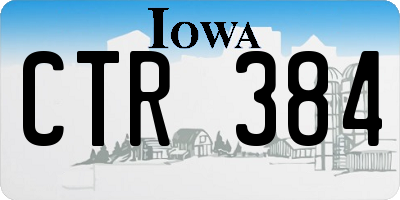 IA license plate CTR384