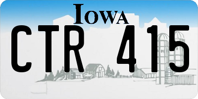 IA license plate CTR415