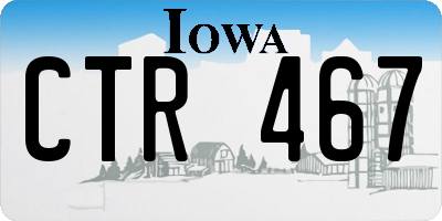 IA license plate CTR467