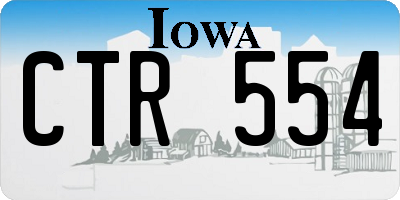 IA license plate CTR554