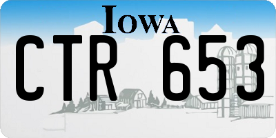 IA license plate CTR653