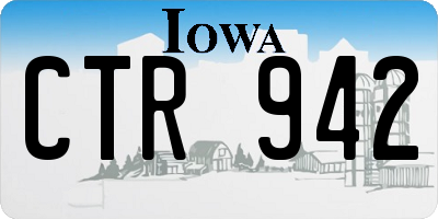 IA license plate CTR942