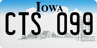 IA license plate CTS099