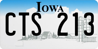 IA license plate CTS213