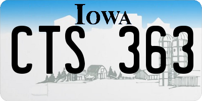 IA license plate CTS363