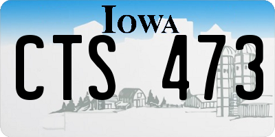 IA license plate CTS473
