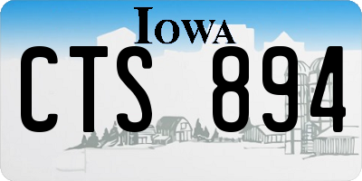 IA license plate CTS894