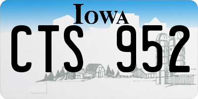 IA license plate CTS952