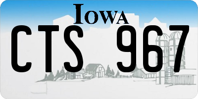 IA license plate CTS967