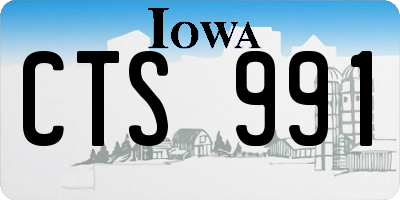 IA license plate CTS991