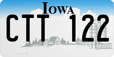 IA license plate CTT122