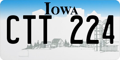 IA license plate CTT224