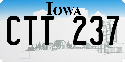 IA license plate CTT237