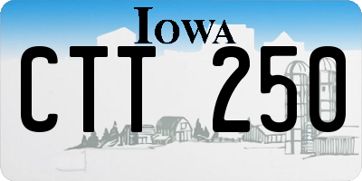 IA license plate CTT250