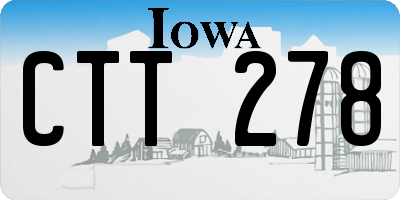 IA license plate CTT278