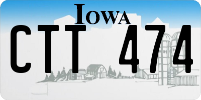 IA license plate CTT474