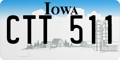 IA license plate CTT511