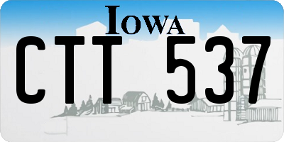 IA license plate CTT537