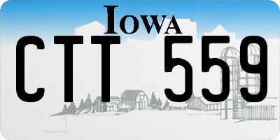 IA license plate CTT559