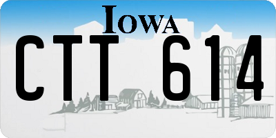 IA license plate CTT614
