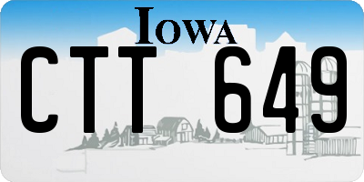 IA license plate CTT649