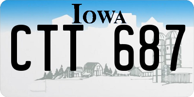 IA license plate CTT687