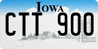 IA license plate CTT900