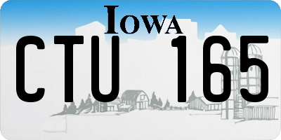 IA license plate CTU165
