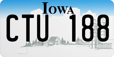 IA license plate CTU188