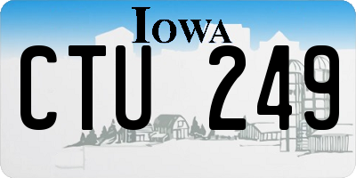 IA license plate CTU249
