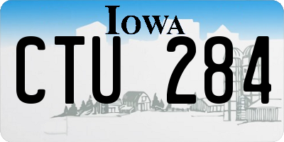 IA license plate CTU284