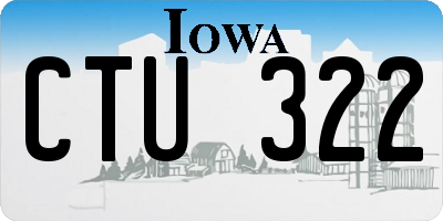 IA license plate CTU322