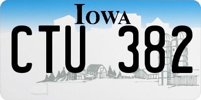 IA license plate CTU382