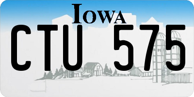 IA license plate CTU575